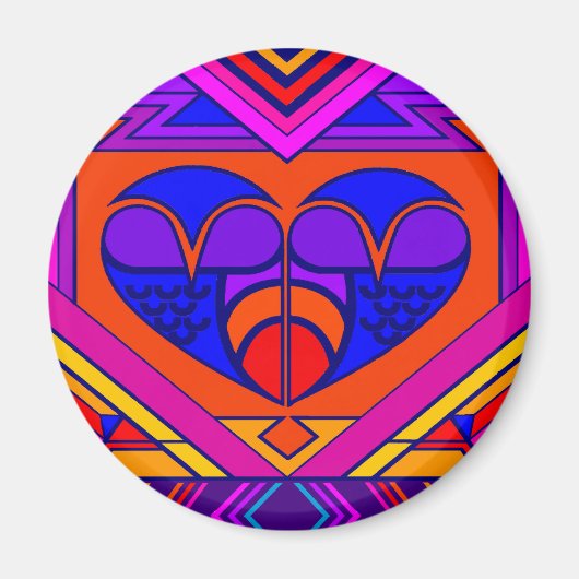 Art Deco Valentijnshart Magneet (Voorkant)