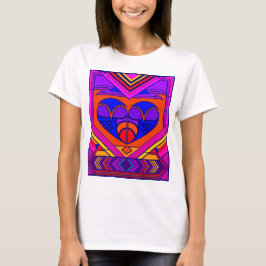 Art Deco Valentijnshart T-shirt