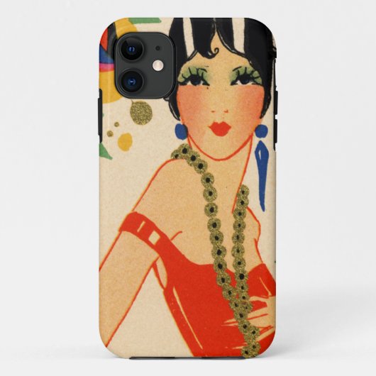 Art Deco Vamp, Flapper uit 1920 Case-Mate iPhone Case (Achterkant)
