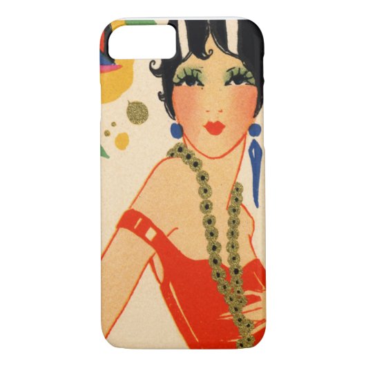 Art Deco Vamp, Flapper uit 1920 Case-Mate iPhone Case (Achterkant)