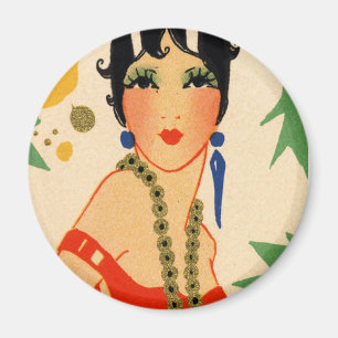 Art Deco Vamp, Flapper uit 1920 Magneet