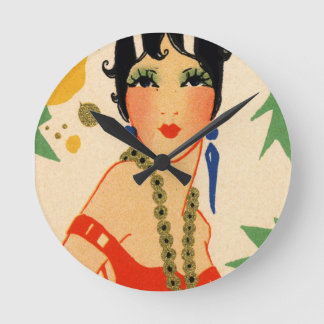 Art Deco Vamp, Flapper uit 1920 Ronde Klok