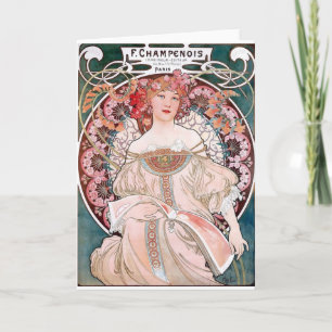 Art deco van de de kledingsdame van Champenois Kaart