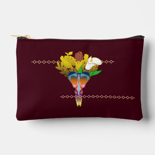 Art Deco Vase with Golden Flowers Etui (Voorkant)