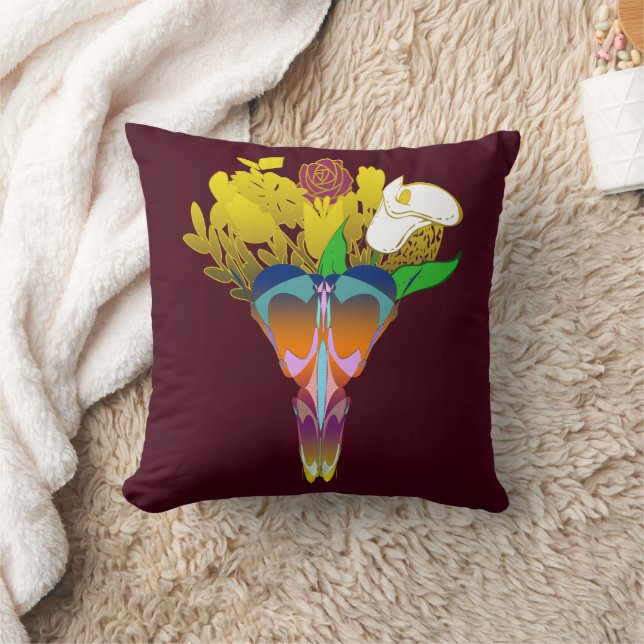 Art Deco Vase with Golden Flowers Kussen (Deken)