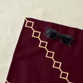 Art Deco Vase with Golden Flowers Strandlaken (In situ)