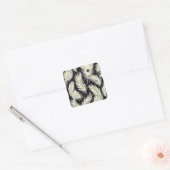 Art Deco Veer Patroon Vierkante Sticker (Envelop)