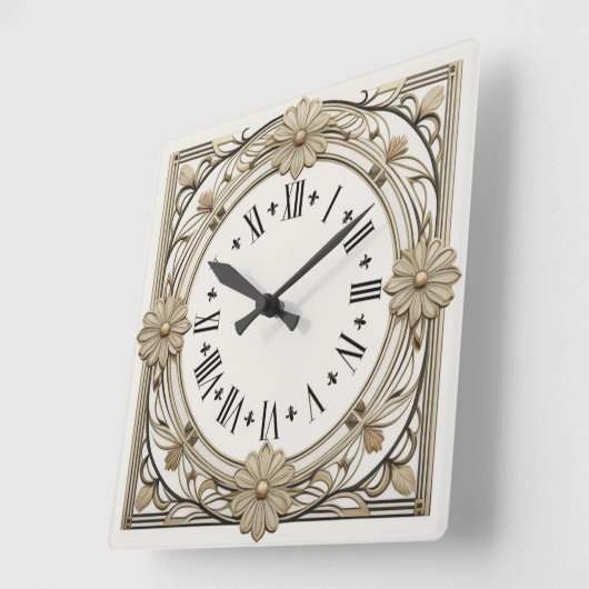 Art Deco-ventiel Vierkante Klok (Hoek)