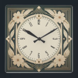 Art Deco-ventiel Vierkante Klok<br><div class="desc">Geweldig klokontwerp. Je zult het leuk vinden als anderen. U kunt dit ontwerp vrij gebruiken voor andere producten die u wilt of om jouw tekst aan te passen en toe te voegen. Volg me voor meer. Met vriendelijke groet. Een leuke dag.</div>
