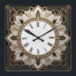 Art Deco-ventiel Vierkante Klok<br><div class="desc">Geweldig klokontwerp. Je zult het leuk vinden als anderen. U kunt dit ontwerp vrij gebruiken voor andere producten die u wilt of om jouw tekst aan te passen en toe te voegen. Volg me voor meer. Met vriendelijke groet. Een leuke dag.</div>