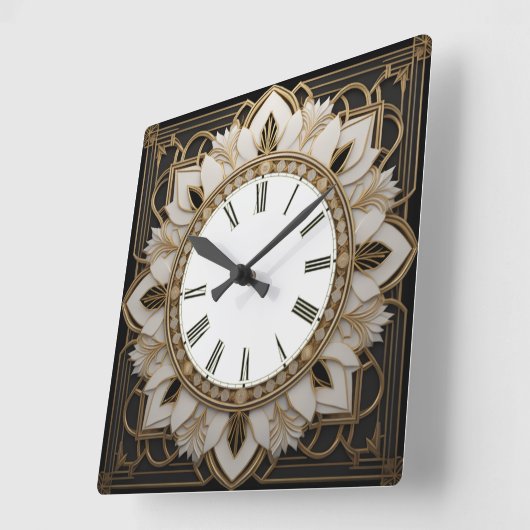 Art Deco-ventiel Vierkante Klok (Hoek)