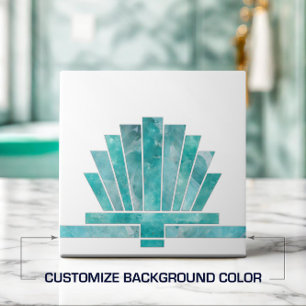 Art Deco Ventilator geometrische vorm - Achtergron Tegeltje