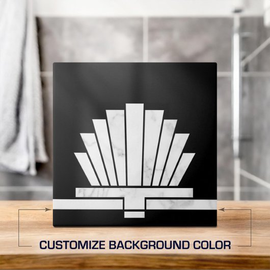 Art Deco Ventilator geometrische vorm - Achtergron Tegeltje