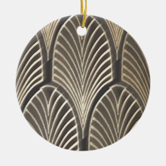 Art Deco ventilator Keramisch Ornament (Voorkant)