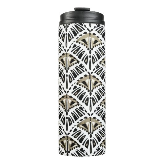 Art Deco ventilator ontwerp thermische tumbler Thermosbeker (Voorkant)