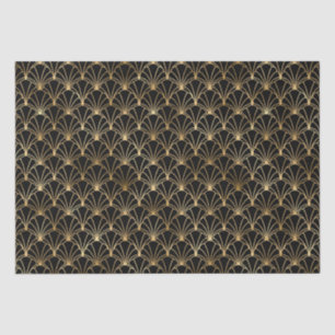 Art Deco ventilator ovale geometrische patroonontw Tissuepapier