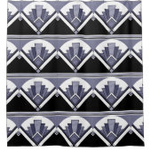 Art Deco ventilator tegel douchegordijn lila (Voorkant)