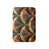 Art Deco ventilatormotief zwart, goud en dieprood Badmat (Voorkant Verticaal)