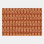 Art Deco-ventilatorpatroon, blauw, koper, wter Inpakpapier Vel (Voorkant 2)