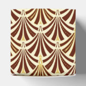 Art Deco-ventilatorpatroon - chocolade op room Bedankdoosjes (Bovenkant)