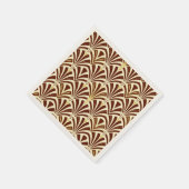 Art Deco-ventilatorpatroon - chocolade op room Servet (Hoek)