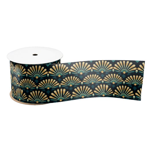 Art Deco ventilatorpatroon decoratief Satijnen Lint (Spoel)