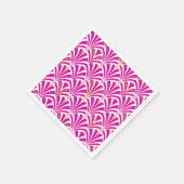 Art Deco-ventilatorpatroon - fuchsia roze Servet (Hoek)