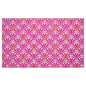 Art Deco-ventilatorpatroon - fuchsia roze Stof (Fat Quarter)