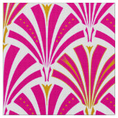 Art Deco-ventilatorpatroon - fuchsia roze Stof (Close Up)