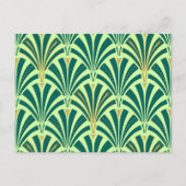Art Deco-ventilatorpatroon - groen voor denen en n Briefkaart (Voorkant)