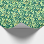 Art Deco-ventilatorpatroon - groen voor denen en n Cadeaupapier (Hoek)