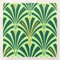 Art Deco-ventilatorpatroon - groen voor denen en n