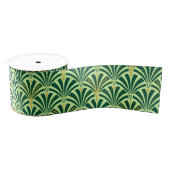 Art Deco-ventilatorpatroon - groen voor denen en n Grosgrain Lint (Spoel)