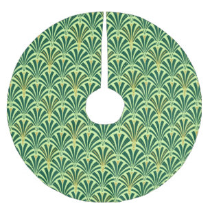 Art Deco-ventilatorpatroon - groen voor denen en n Kerstboom Rok