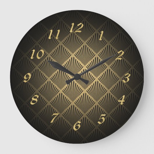 Art Deco ventilatorpatroon Grote Klok (Voorkant)