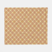 Art Deco-ventilatorpatroon - koper op geel Fleece Deken (Voorkant (Horizontaal))