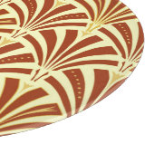 Art Deco-ventilatorpatroon - koper op geel Snijplank (Hoek)