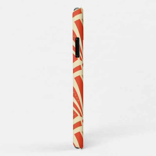 Art Deco-ventilatorpatroon - mandarijnenoranje Case-Mate iPhone Case (Achterkant/rechts)