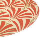 Art Deco-ventilatorpatroon - mandarijnenoranje Snijplank (Hoek)