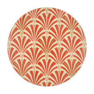 Art Deco-ventilatorpatroon - mandarijnenoranje Snijplank