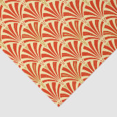 Art Deco-ventilatorpatroon - mandarijnenoranje Tissuepapier (Detail)