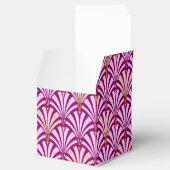 Art Deco-ventilatorpatroon - orchidee en paars Bedankdoosjes (Geopend)