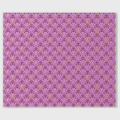 Art Deco-ventilatorpatroon - orchidee en paars Cadeaupapier (Vlak)