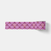 Art Deco-ventilatorpatroon - orchidee en paars Grosgrain Lint (Voorkant)
