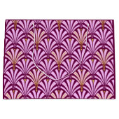 Art Deco-ventilatorpatroon - orchidee en paars Large Cadeautasje (Voorkant)