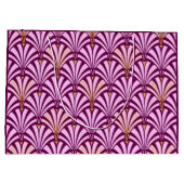 Art Deco-ventilatorpatroon - orchidee en paars Large Cadeautasje (Achterkant)