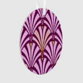 Art Deco-ventilatorpatroon - orchidee en paars Ornament (voorkant)