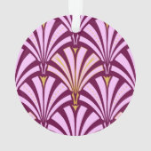 Art Deco-ventilatorpatroon - orchidee en paars Ornament (achterkant)