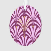 Art Deco-ventilatorpatroon - orchidee en paars Ornament (voorkant)