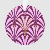 Art Deco-ventilatorpatroon - orchidee en paars Ornament (voorkant)